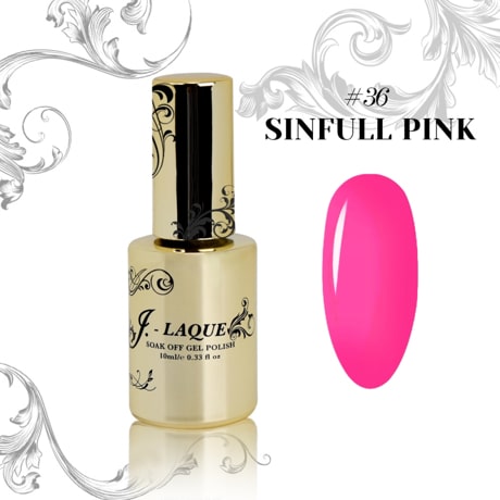 Sinfull Pink Gel Polish application