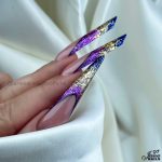 violet glare designer nails