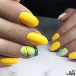 bright yellow designer nails
