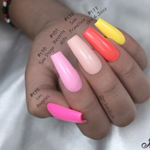 bright multicolor nail polish