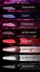 gel polish shades #AFTERPARTY COLLECTION